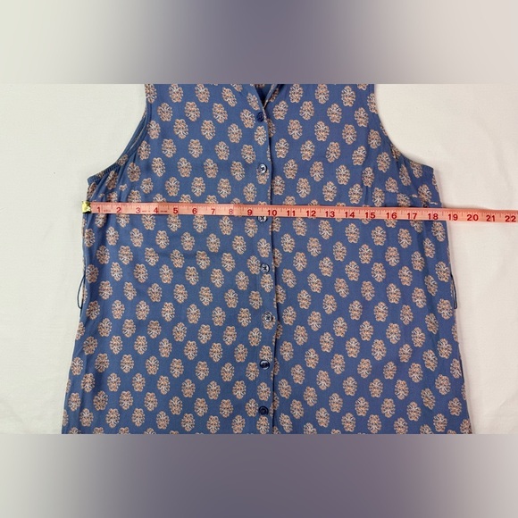 Lucky Brand Breezy Sleeveless Shirt Dress Ruffle Hem Size Small - Picture 8 of 9